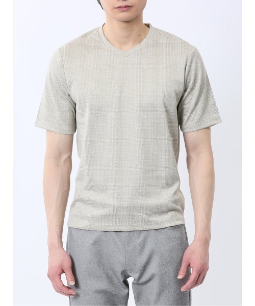 renoma(レノマ)の「【ストレッチ】レノマ オム 千鳥ジャガード Vネック半袖Tシャツ(Tシャツ/カットソー・メンズ・ホワイト/ブラック/ホワイト×ブラック・MEDIUM/LARGE/X-LARGE)」の20枚目の写真