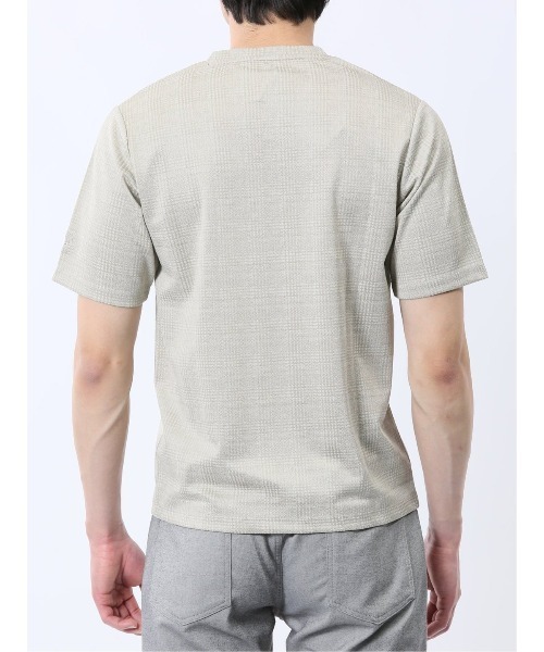 renoma(レノマ)の「【ストレッチ】レノマ オム 千鳥ジャガード Vネック半袖Tシャツ(Tシャツ/カットソー・メンズ・ホワイト/ブラック/ホワイト×ブラック・MEDIUM/LARGE/X-LARGE)」の22枚目の写真