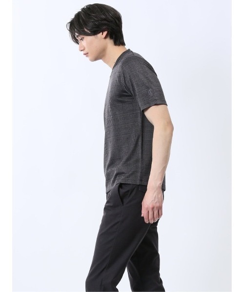 renoma(レノマ)の「【ストレッチ】レノマ オム 千鳥ジャガード Vネック半袖Tシャツ(Tシャツ/カットソー・メンズ・ホワイト/ブラック/ホワイト×ブラック・MEDIUM/LARGE/X-LARGE)」の5枚目の写真