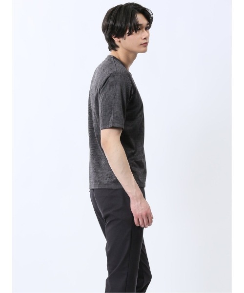 renoma(レノマ)の「【ストレッチ】レノマ オム 千鳥ジャガード Vネック半袖Tシャツ(Tシャツ/カットソー・メンズ・ホワイト/ブラック/ホワイト×ブラック・MEDIUM/LARGE/X-LARGE)」の7枚目の写真