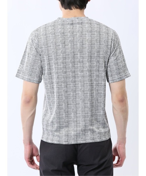 renoma(レノマ)の「【ストレッチ】レノマ オム 千鳥ジャガード Vネック半袖Tシャツ(Tシャツ/カットソー・メンズ・ホワイト/ブラック/ホワイト×ブラック・MEDIUM/LARGE/X-LARGE)」の12枚目の写真
