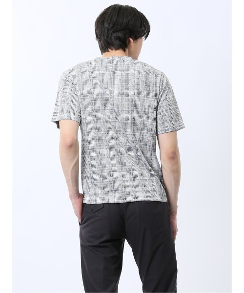 renoma(レノマ)の「【ストレッチ】レノマ オム 千鳥ジャガード Vネック半袖Tシャツ(Tシャツ/カットソー・メンズ・ホワイト/ブラック/ホワイト×ブラック・MEDIUM/LARGE/X-LARGE)」の17枚目の写真