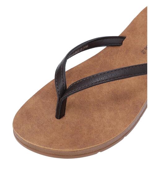 Samansa Mos2（サマンサ モスモス）の「トングサンダル（サンダル・レディース・ダークブラウン/オフホワイト・S/XL/M/L）」の11枚目の写真