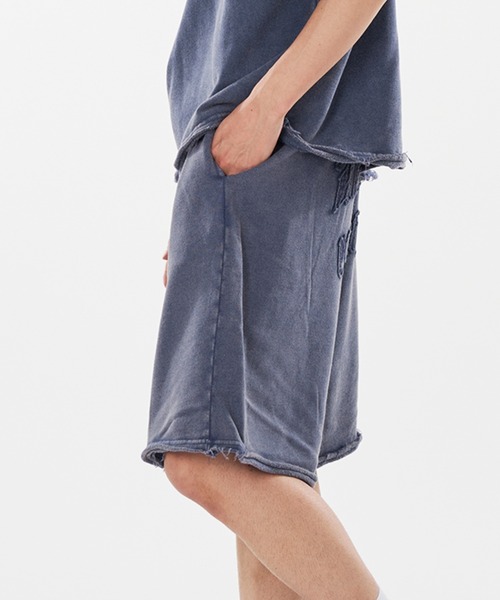 kutir(クティール)の「VINTAGELIKE SWEAT SHORTS/ヴィンテージライクスウェットショーツ(スウェットパンツ・メンズ・ブラック/ブラウン/ブルー/グレー/レッド・SMALL/MEDIUM/LARGE)」の4枚目の写真