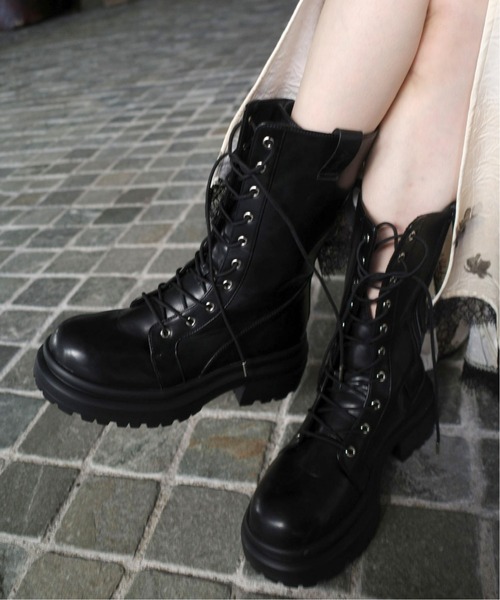 Ameri（アメリ）の「LACE UP TANK SOLE BOOTS（ブーツ）」 - WEAR