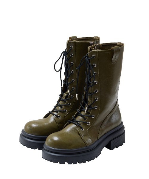 アメリLACE UP TANK SOLE BOOTSブラウンL新品 LACE UP TANK SOLE BOOTS