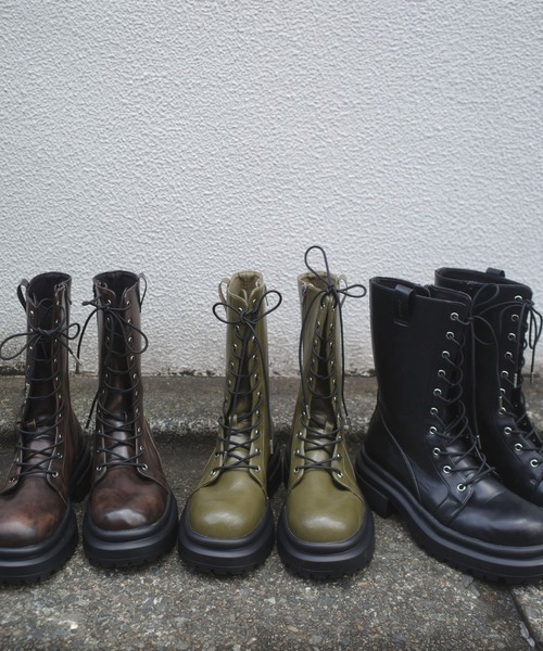 Ameri（アメリ）の「LACE UP TANK SOLE BOOTS（ブーツ）」 - WEAR