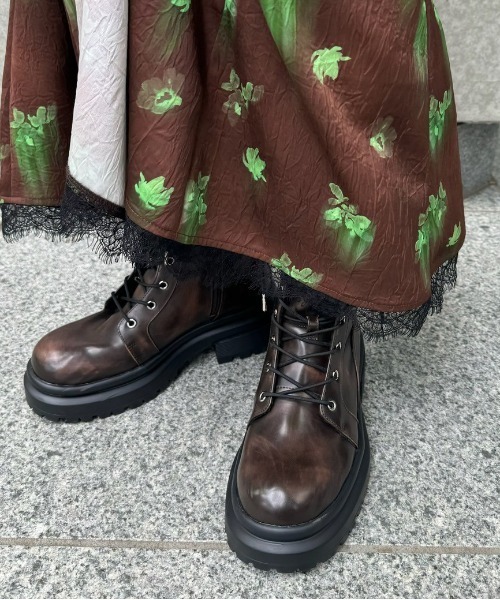 Ameri(アメリ)の「LACE UP TANK SOLE BOOTS(ブーツ・レディース・ブラック/ブラウン/カーキ・SMALL/MEDIUM/LARGE)」の20枚目の写真