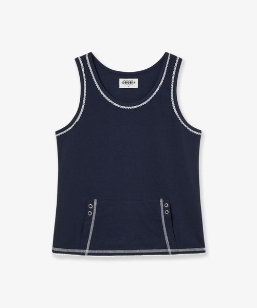 LACE POCKET SLEEVELESS（タンクトップ）｜aeae（エーイーエーイー）の 