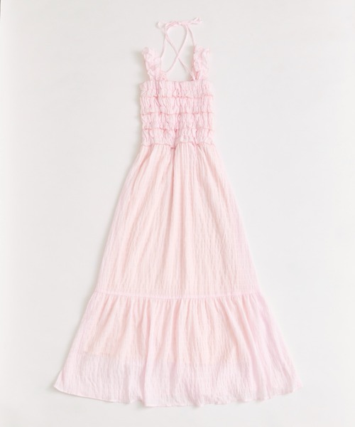 OLIVE des OLIVE(オリーブデオリーブ)の「フリルシャーリングワンピース(ワンピース・レディース・ネイビー/オフホワイト/サックスブルー/ピンク・SMALL/MEDIUM)」の13枚目の写真