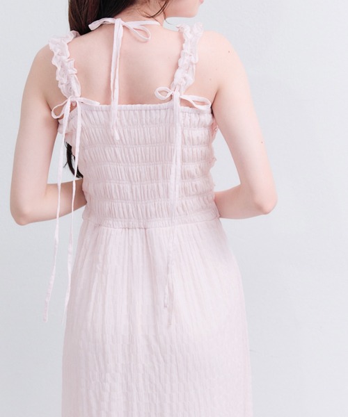 OLIVE des OLIVE(オリーブデオリーブ)の「フリルシャーリングワンピース(ワンピース・レディース・ネイビー/オフホワイト/サックスブルー/ピンク・SMALL/MEDIUM)」の18枚目の写真