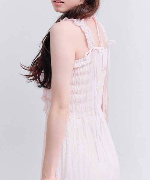 OLIVE des OLIVE(オリーブデオリーブ)の「フリルシャーリングワンピース(ワンピース・レディース・ネイビー/オフホワイト/サックスブルー/ピンク・SMALL/MEDIUM)」の19枚目の写真
