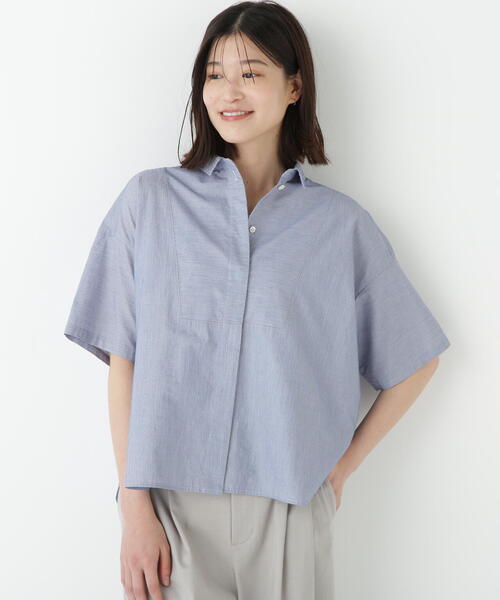 セール】◇コットンストライプボックスシャツ（シャツ/ブラウス