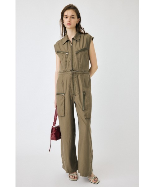 MOUSSY（マウジー）の「【セットアップ対応】DETACHABLE オールインワン（つなぎ/オールインワン・レディース・ブラック/ライトカーキ・1/2）」の2枚目の写真