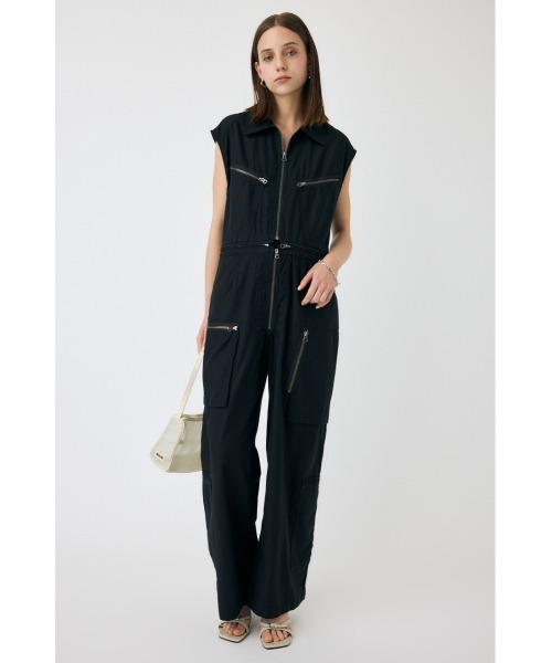 MOUSSY（マウジー）の「【セットアップ対応】DETACHABLE オールインワン（つなぎ/オールインワン・レディース・ブラック/ライトカーキ・1/2）」の3枚目の写真