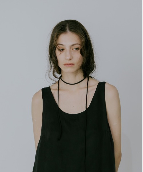 lit(リット)の「Choker Set Cupra Tops(シャツ/ブラウス・レディース・ネイビー/ブラウン/ブラック・FREE)」の2枚目の写真