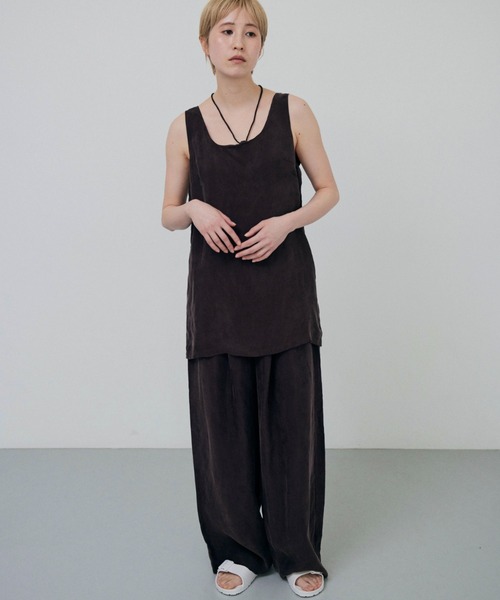 lit(リット)の「Choker Set Cupra Tops(シャツ/ブラウス・レディース・ネイビー/ブラウン・FREE)」の17枚目の写真