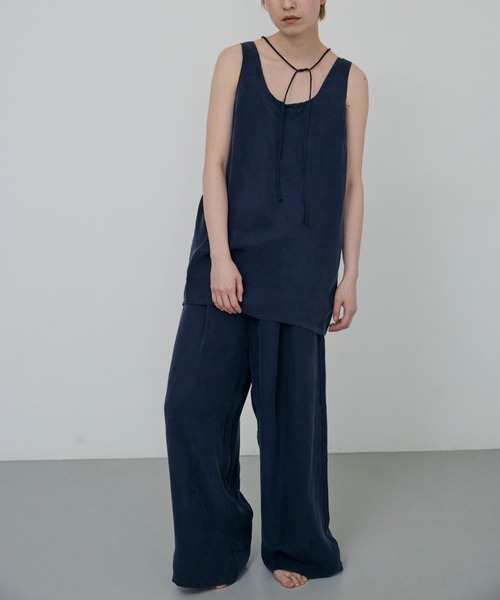 lit(リット)の「Choker Set Cupra Tops(シャツ/ブラウス・レディース・ネイビー/ブラウン・FREE)」の15枚目の写真