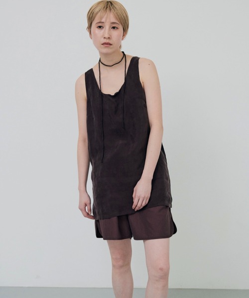 lit(リット)の「Choker Set Cupra Tops(シャツ/ブラウス・レディース・ネイビー/ブラウン・FREE)」の20枚目の写真