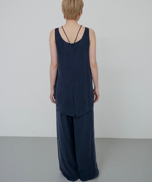 lit(リット)の「Choker Set Cupra Tops(シャツ/ブラウス・レディース・ネイビー/ブラウン・FREE)」の10枚目の写真