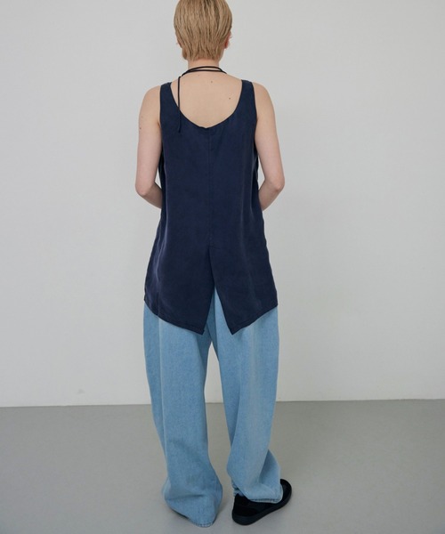 lit(リット)の「Choker Set Cupra Tops(シャツ/ブラウス・レディース・ネイビー/ブラウン・FREE)」の8枚目の写真