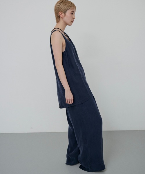 lit(リット)の「Choker Set Cupra Tops(シャツ/ブラウス・レディース・ネイビー/ブラウン・FREE)」の9枚目の写真