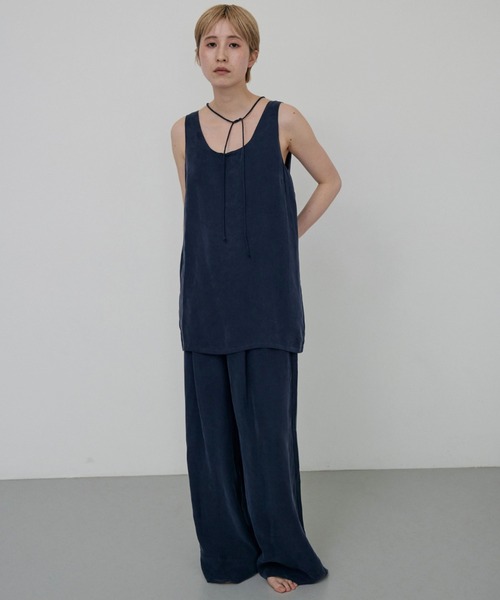 lit(リット)の「Choker Set Cupra Tops(シャツ/ブラウス・レディース・ネイビー/ブラウン・FREE)」の14枚目の写真