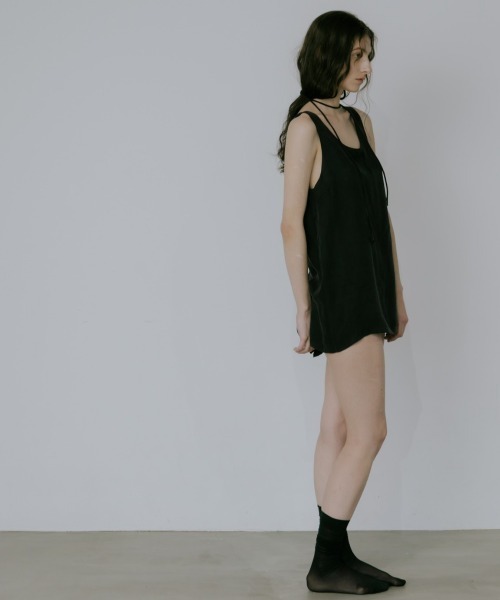 lit(リット)の「Choker Set Cupra Tops(シャツ/ブラウス・レディース・ネイビー/ブラウン/ブラック・FREE)」の19枚目の写真