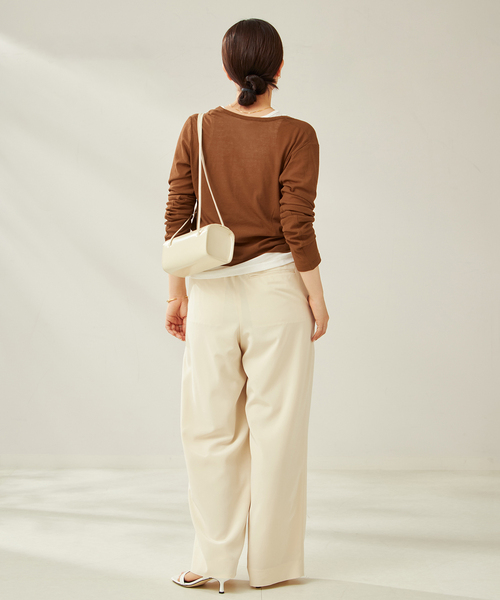 美品 Plage シアーカーディガン ナチュラル プラージュ plage（プラージュ）の「【R'IAM】シアーショートカーディガン