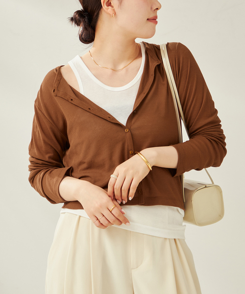 SHEER カーディガン トップス（カーディガン/ボレロ）｜Plage