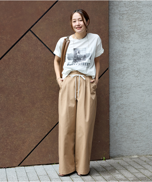 JOURNAL STANDARD(ジャーナルスタンダード)の「汗ジミ防止天竺プリントT(Tシャツ/カットソー・レディース・ホワイト系その他/ブラック系その他/チャコールグレー・FREE)」の20枚目の写真