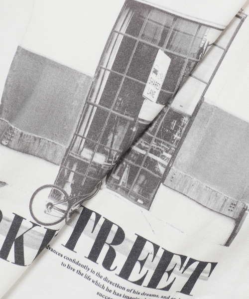 JOURNAL STANDARD(ジャーナルスタンダード)の「汗ジミ防止天竺プリントT(Tシャツ/カットソー・レディース・ホワイト系その他/ブラック系その他/チャコールグレー・FREE)」の6枚目の写真