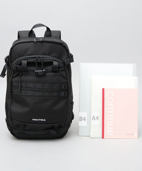 ノーティカ（NAUTICA）/バリスティック調ポリエステル 大容量 ビジネスバッグ バックパック A4 B4 キャリーオン対応 バリスティック調ポリエステル 大容量 ビジネスバッグ バックパック A4