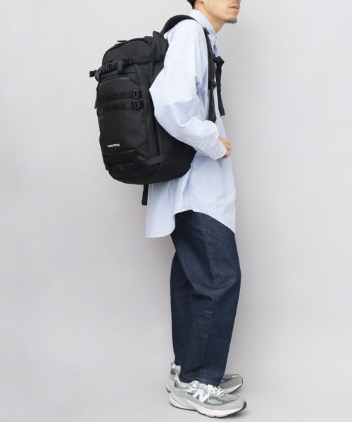 NAUTICA(ノーティカ)の「バリスティック調ポリエステル 大容量 ビジネスバッグ バックパック A4・B4・PC収納・キャリーオン対応(バックパック/リュック・メンズ・ブラック・FREE)」の16枚目の写真