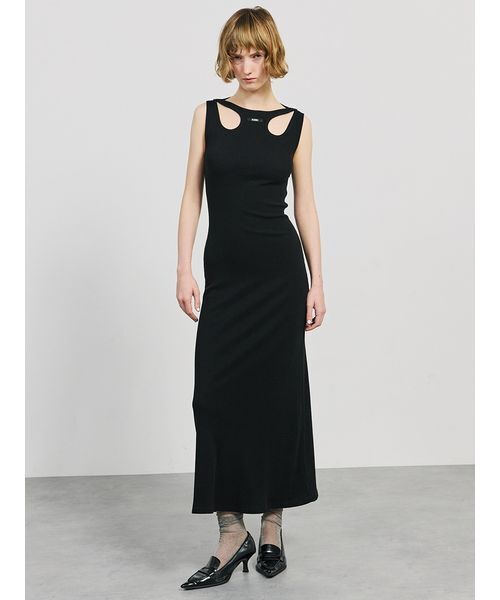 SORIN(ソリン )の「Cut-out Tank Dress/カットアウトタンクドレス(ワンピース・レディース・ブラック/ダークグレー・36/38)」の2枚目の写真