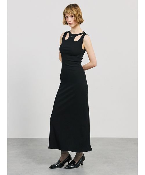 SORIN(ソリン )の「Cut-out Tank Dress/カットアウトタンクドレス(ワンピース・レディース・ブラック/ダークグレー・36/38)」の6枚目の写真