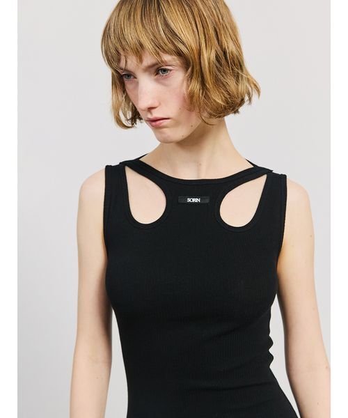 SORIN(ソリン )の「Cut-out Tank Dress/カットアウトタンクドレス(ワンピース・レディース・ブラック/ダークグレー・36/38)」の15枚目の写真