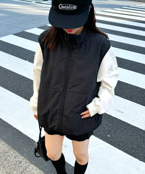 CIAOPANIC TYPY（チャオパニックティピー）の「【WEB限定】【ユニセックス】撥水ドロストナイロンベスト（ベスト・メンズ・ブラック/チャコールグレー・MEDIUM/LARGE/X-LARGE）」の19枚目の写真