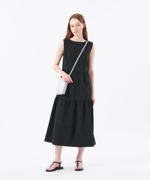 MACKINTOSH PHILOSOPHY(マッキントッシュ フィロソフィー)の「サマーサッカーティアードワンピース(ワンピース・レディース・ベージュ/ブラック/グリーン・38/34/36)」の5枚目の写真