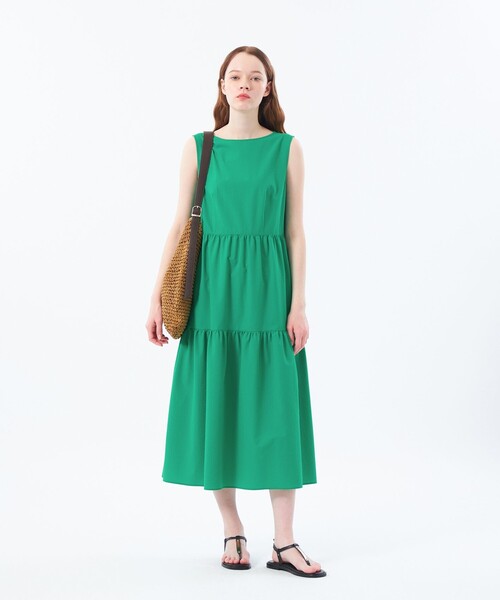 MACKINTOSH PHILOSOPHY(マッキントッシュ フィロソフィー)の「サマーサッカーティアードワンピース(ワンピース・レディース・ベージュ/ブラック/グリーン・38/34/36)」の7枚目の写真