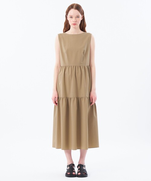 MACKINTOSH PHILOSOPHY(マッキントッシュ フィロソフィー)の「サマーサッカーティアードワンピース(ワンピース・レディース・ベージュ/ブラック/グリーン・38/34/36)」の8枚目の写真