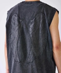 RE730(アールイーセブンサーティー)のバックのプリントがロックなノースリーブTシャツ(タンクトップ)