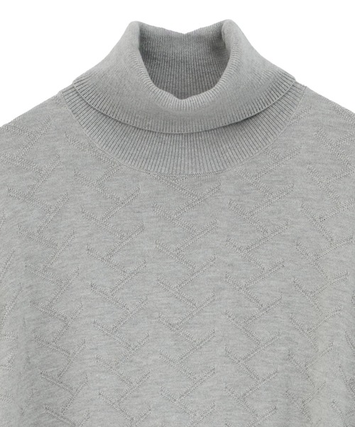 MEN'S BIGI(メンズビギ)の「【ACTIVE TAILOR/アクティブテイラー】12Gジャカードタートルネックニット(ニット/セーター・メンズ・モカ/グレー/ブラック/ホワイト・01/02/03)」の7枚目の写真
