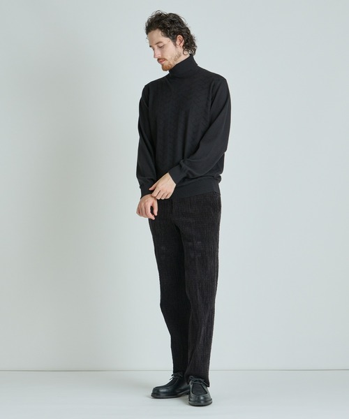 MEN'S BIGI(メンズビギ)の「【ACTIVE TAILOR/アクティブテイラー】12Gジャカードタートルネックニット(ニット/セーター・メンズ・モカ/グレー/ブラック/ホワイト・01/02/03)」の20枚目の写真