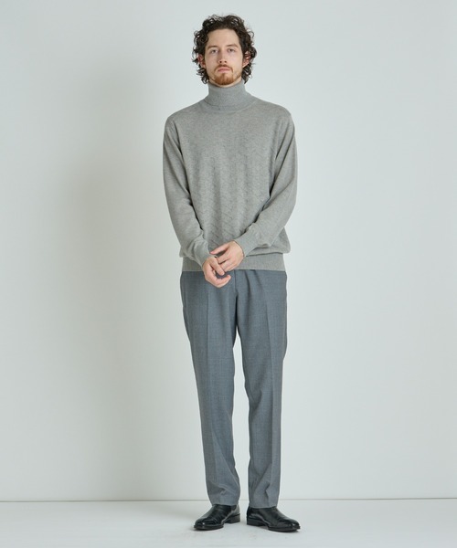 MEN'S BIGI(メンズビギ)の「【ACTIVE TAILOR/アクティブテイラー】12Gジャカードタートルネックニット(ニット/セーター・メンズ・モカ/グレー/ブラック/ホワイト・01/02/03)」の19枚目の写真
