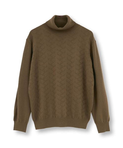 MEN'S BIGI（メンズビギ）の「【ACTIVE TAILOR/アクティブテイラー】12Gジャカードタートルネックニット（ニット/セーター・メンズ・モカ/グレー/ブラック/ホワイト・01/02/03）」の11枚目の写真