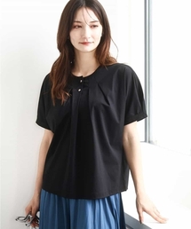 MK MICHEL KLEIN | 前釦デザインドルマンスリーブカットソー/接触冷感/洗える(Tシャツ/カットソー)