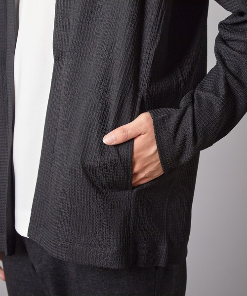 UNION STATION（ユニオンステーション）の「ウェーブジャガードボタンレスカーデ（カーディガン/ボレロ・メンズ・ブラック/ブルー/ブラウン・M/L）」の20枚目の写真