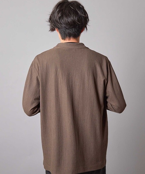 UNION STATION（ユニオンステーション）の「ウェーブジャガードボタンレスカーデ（カーディガン/ボレロ・メンズ・ブラック/ブルー/ブラウン・M/L）」の16枚目の写真