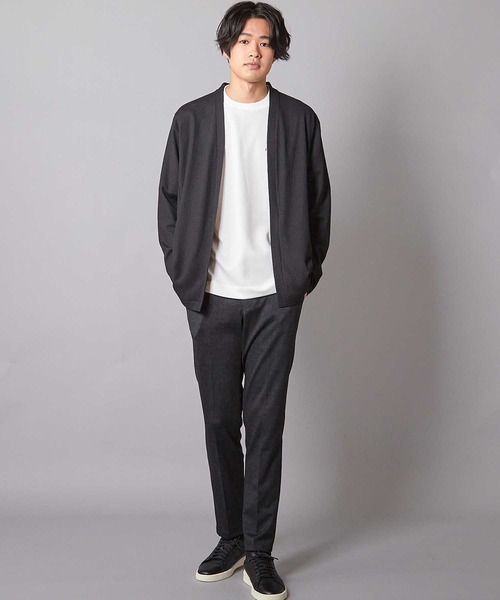 UNION STATION（ユニオンステーション）の「ウェーブジャガードボタンレスカーデ（カーディガン/ボレロ・メンズ・ブラック/ブルー/ブラウン・M/L）」の19枚目の写真